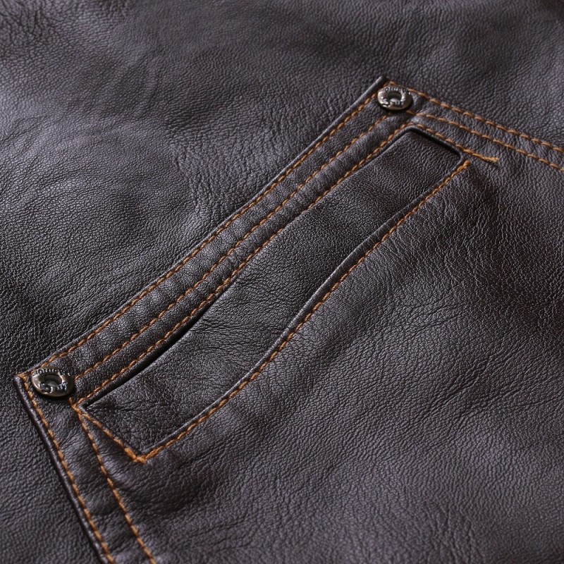 PFHQ 2023 Spring Trendy Elegant Men's Motorcycles Leather Jackets Fashion High Quality Lapel Coat Clothes Free Shipping Design