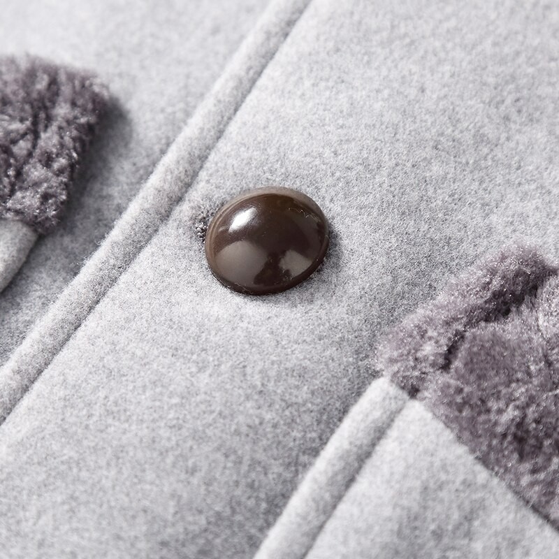 2023 Winter Men's Windbreaker Long Section Plus Velvet Warm Coat Jacket Fashion Slim Fur Collar Solid Color Woolen Coat Size 5XL