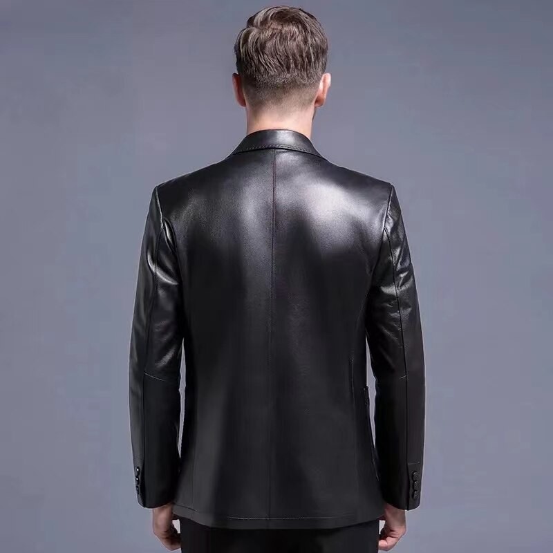 2023 New Leather Jacket Men Autumn Winter Casual Mens Jackets Solid Clothes Soft Motorcycle Outerwear Jaqueta Masculinas M-3Xl
