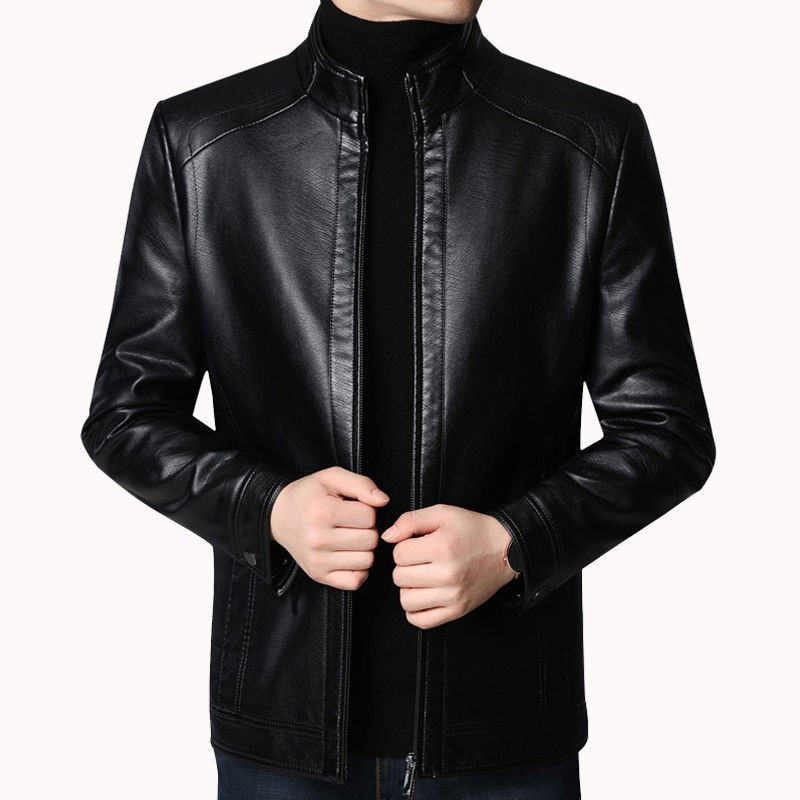 Men Jacket 2022 New Spring Fall Soft Leather Jackets For Man Clothing Long Sleeves Coat Fashion Korean Style Thin Clothing