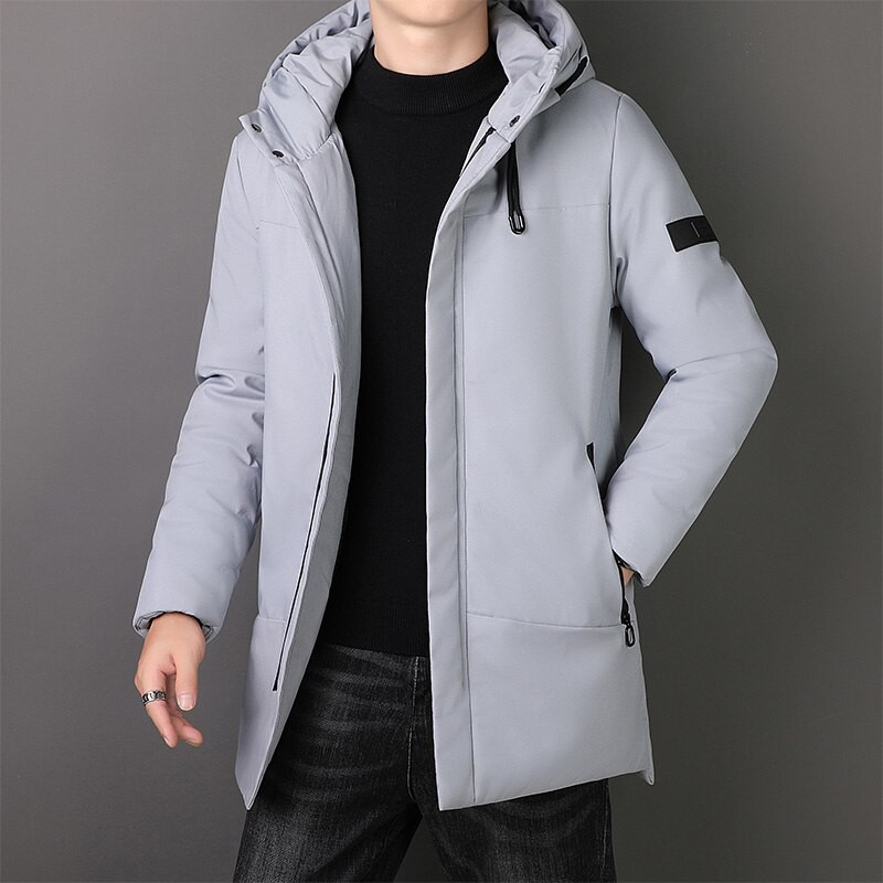 Men Winter Jacket Warm Hooded Mens Puffer Jackets Coats Outwear Windbreaker 2023 Male Mid Long Parka Overcoats Plus Size M-8XL