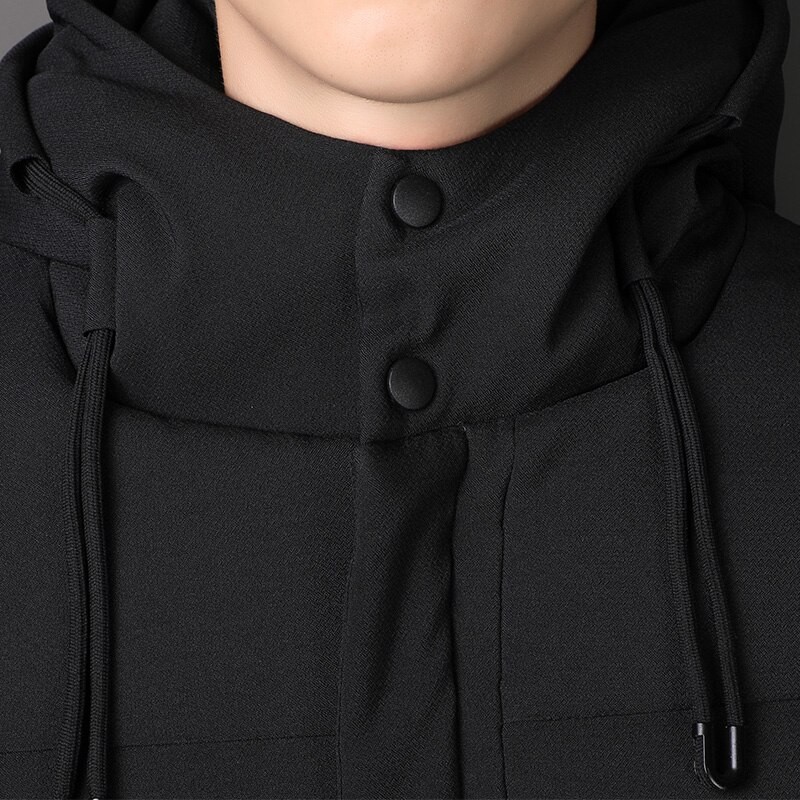 Men Winter Jacket Warm Hooded Mens Puffer Jackets Coats Outwear Windbreaker 2023 Male Mid Long Parka Overcoats Plus Size M-8XL