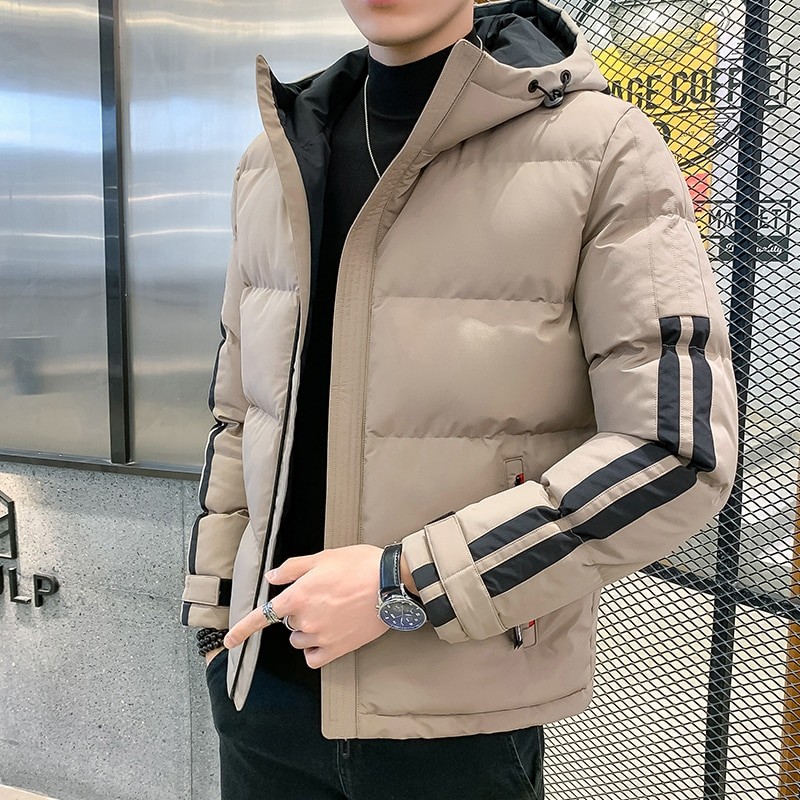 Men 2023 New Parka Winter Warm Jackets Coat High Quality Overcoart Puffer Thick Hats Fashion Loose Solid Color Jacket Clothes