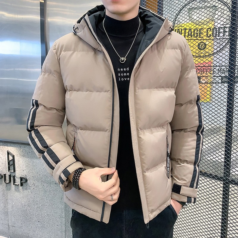 Men 2023 New Parka Winter Warm Jackets Coat High Quality Overcoart Puffer Thick Hats Fashion Loose Solid Color Jacket Clothes