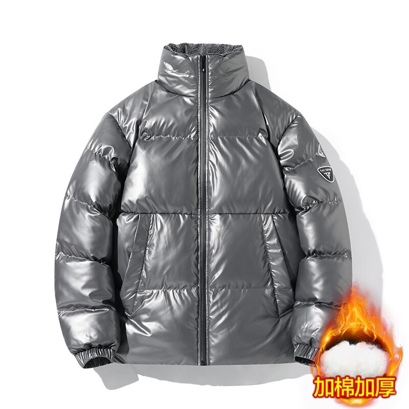 Men's Leather Parkas 2023 New Simple High Street Thick Warm Puffer Jacket Men High Quality Waterproof Windproof Coats Clothing