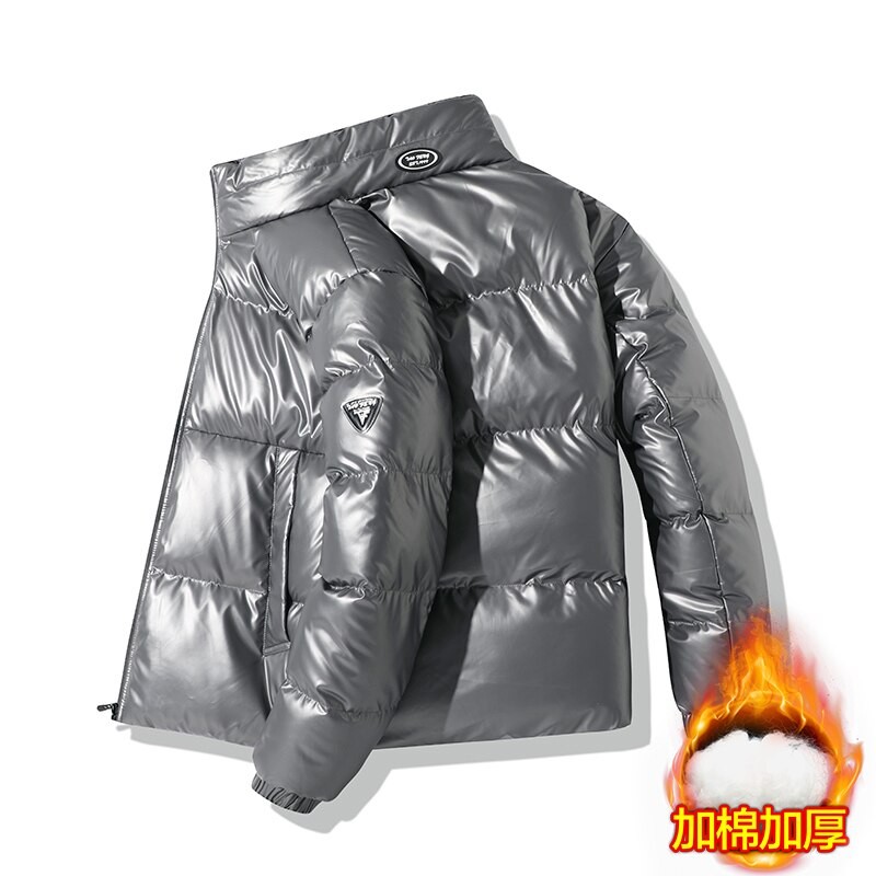 Men's Leather Parkas 2023 New Simple High Street Thick Warm Puffer Jacket Men High Quality Waterproof Windproof Coats Clothing