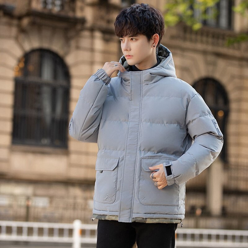 Winter Men Warm Windproof Thick Jacket 2023 Brand Fashion Parkas Mens Fleece Outwear Harajuku Hooded Parka Jackets Male Coats