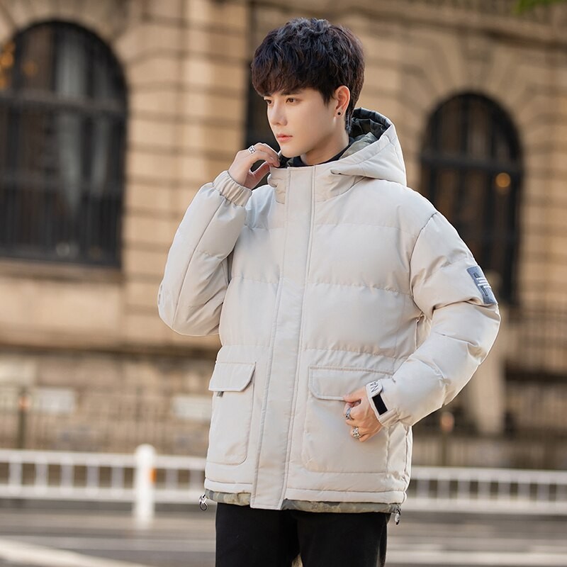 Winter Men Warm Windproof Thick Jacket 2023 Brand Fashion Parkas Mens Fleece Outwear Harajuku Hooded Parka Jackets Male Coats