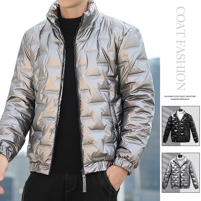 Men Thicken Parkas Oversized Warm Winter Leather Waterproof Coats Harajuku Fashion  Solid Color Male Loose Cotton Padded Jackets