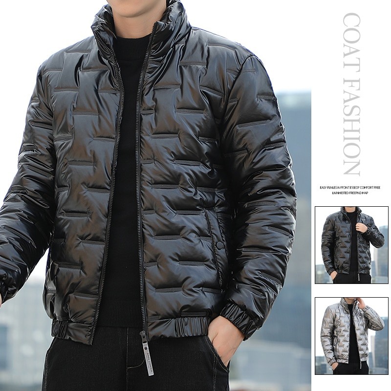 Men Thicken Parkas Oversized Warm Winter Leather Waterproof Coats Harajuku Fashion  Solid Color Male Loose Cotton Padded Jackets