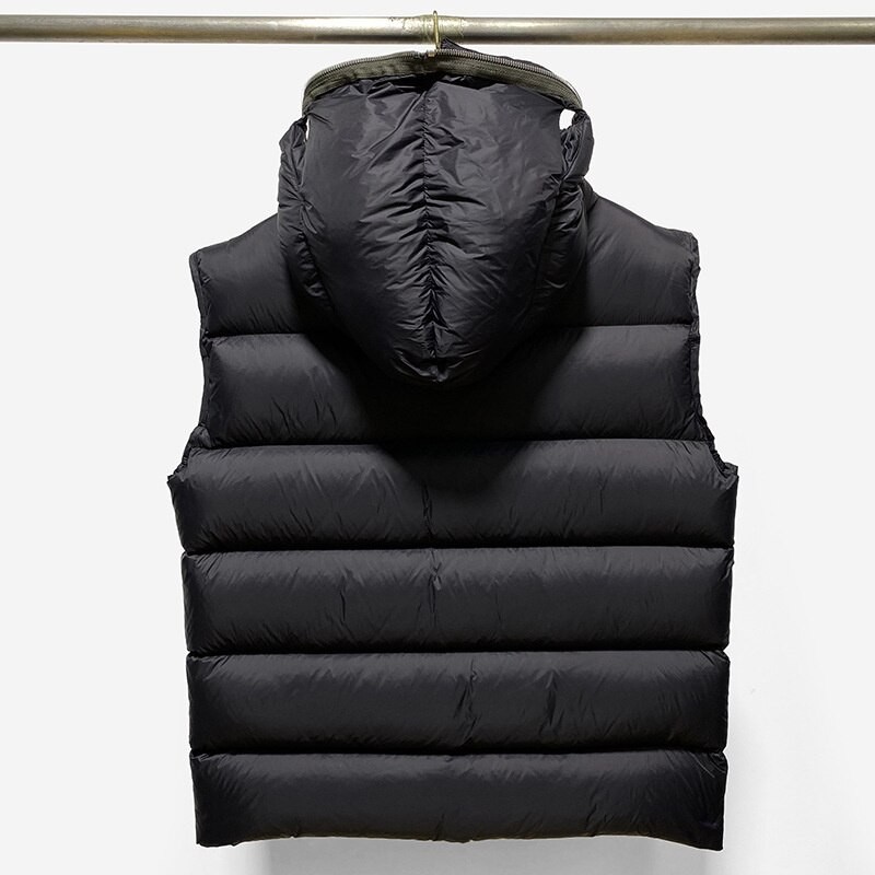 2023 Rick Men Masked Zipper Winter Warm Owens Sleeveless White Goose Down Jackets