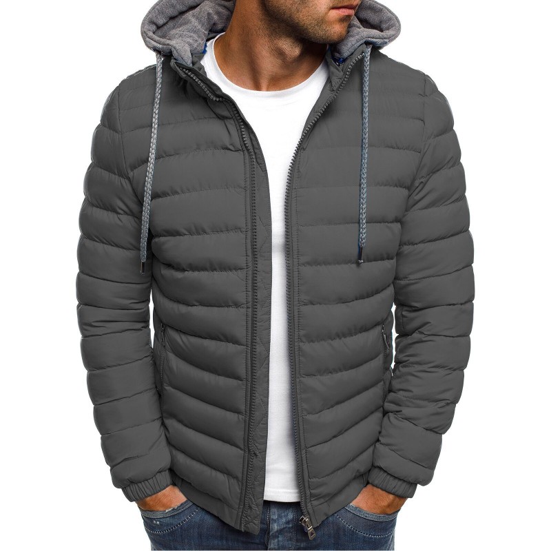 Winter Men's Clothing Down Jacket Thin Warm Snow Coats Male Hooded Windbreaker Down Parkas Outerwear Man's Jack