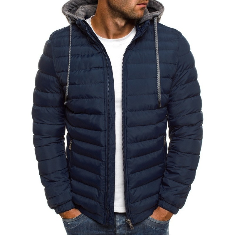 Winter Men's Clothing Down Jacket Thin Warm Snow Coats Male Hooded Windbreaker Down Parkas Outerwear Man's Jack