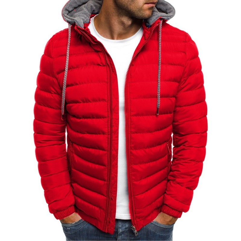 Winter Men's Clothing Down Jacket Thin Warm Snow Coats Male Hooded Windbreaker Down Parkas Outerwear Man's Jack