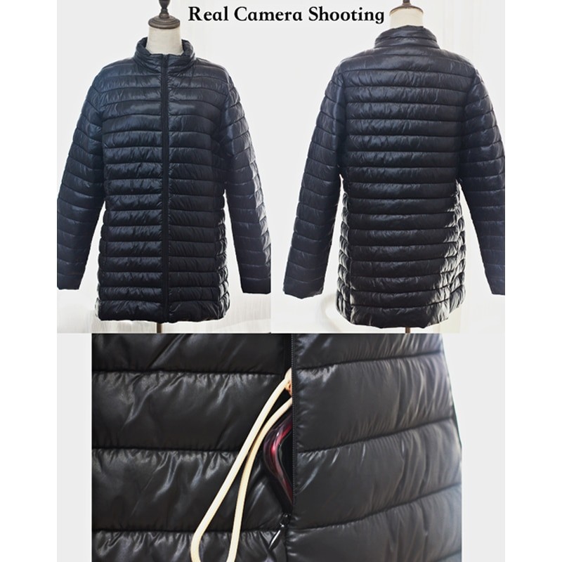 YISOLIFE Women's Lightweight Four pocket Winter Coats Quilted Concealed Carry Soft Puffer Jacket Warm Microlight Mid-Lengh Coat