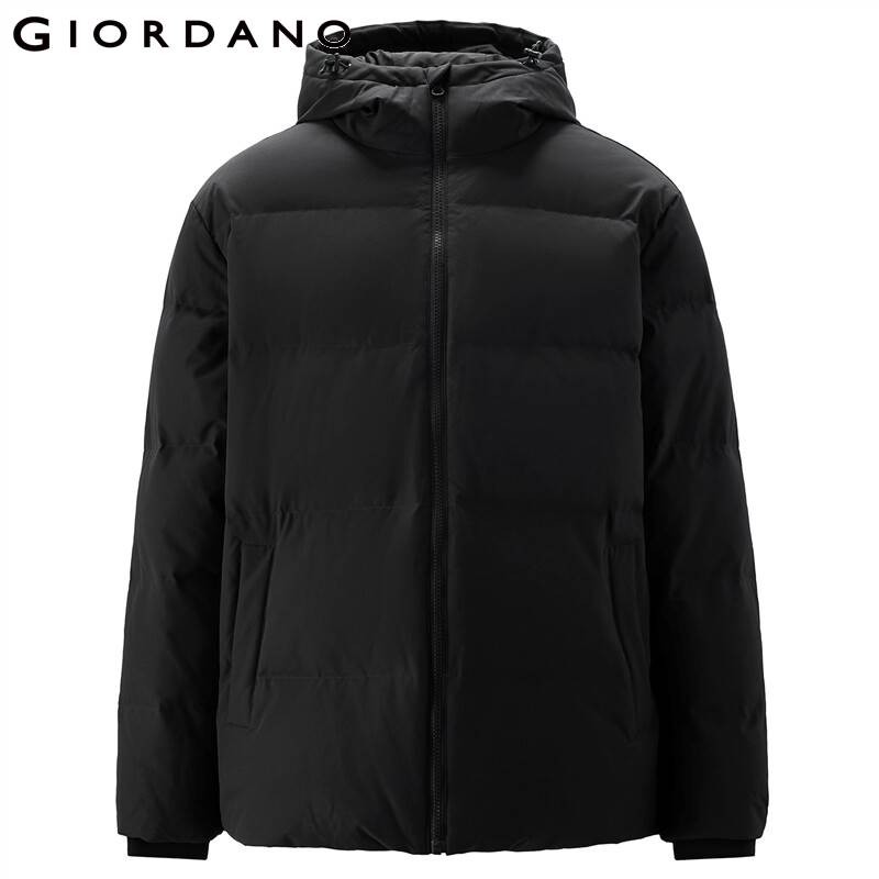 Giordano Men Men's 90% Duck Down Machine Washable Hooded Jacket 01072701