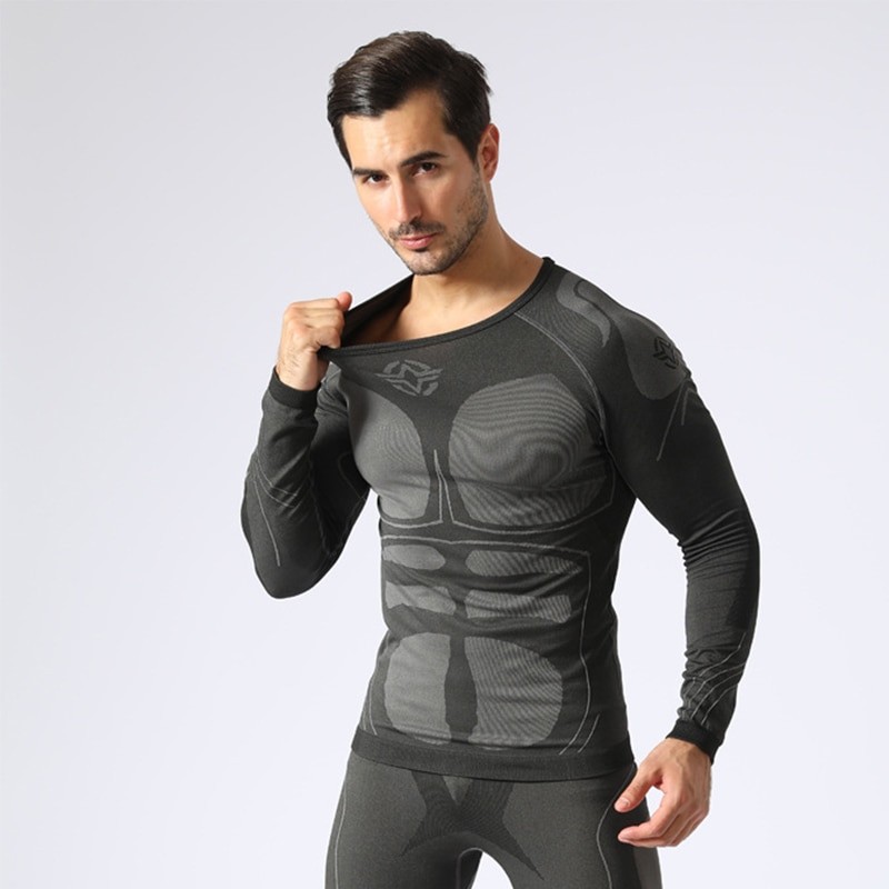 Tight Seamless Tactical Thermal Underwear Men Outdoor Sports Function Breathable Training Cycling Winter Underwear Long Johns