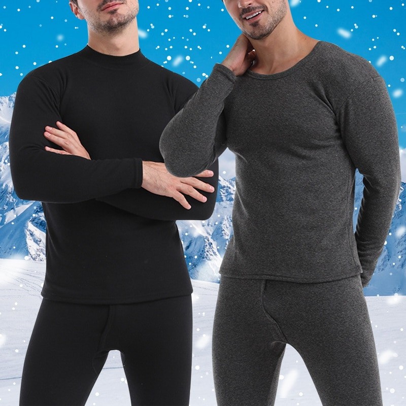 Thermal Underwear Set For Men Winter Thermos Underwear Long Johns Tops Winter Men Thick Fleece Thermal Clothing Pajamas Set
