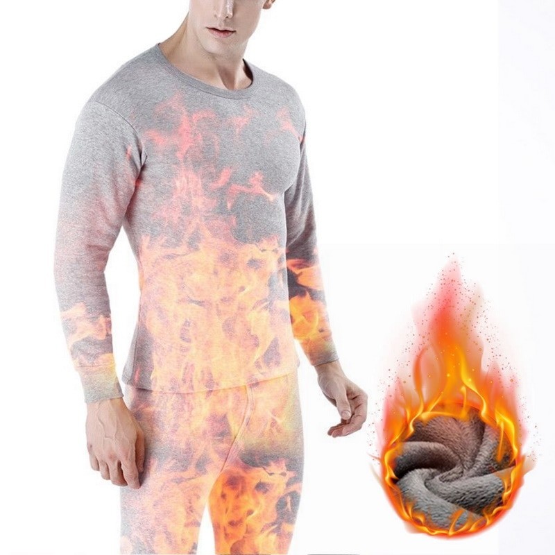 Thermal Underwear Set For Men Winter Thermos Underwear Long Johns Tops Winter Men Thick Fleece Thermal Clothing Pajamas Set