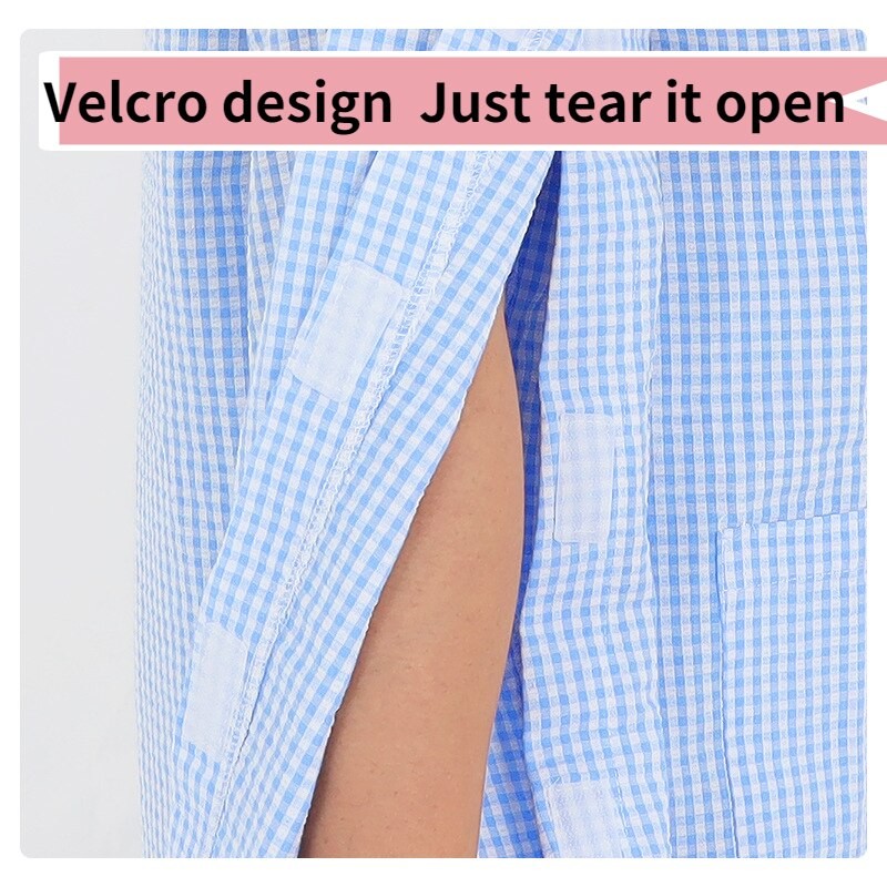 New Fully Oopen Sticky Patient Suits for Bedridden Elderly People WIith Fracture Rehabilitation Pajamas Easy To Wear/Undress