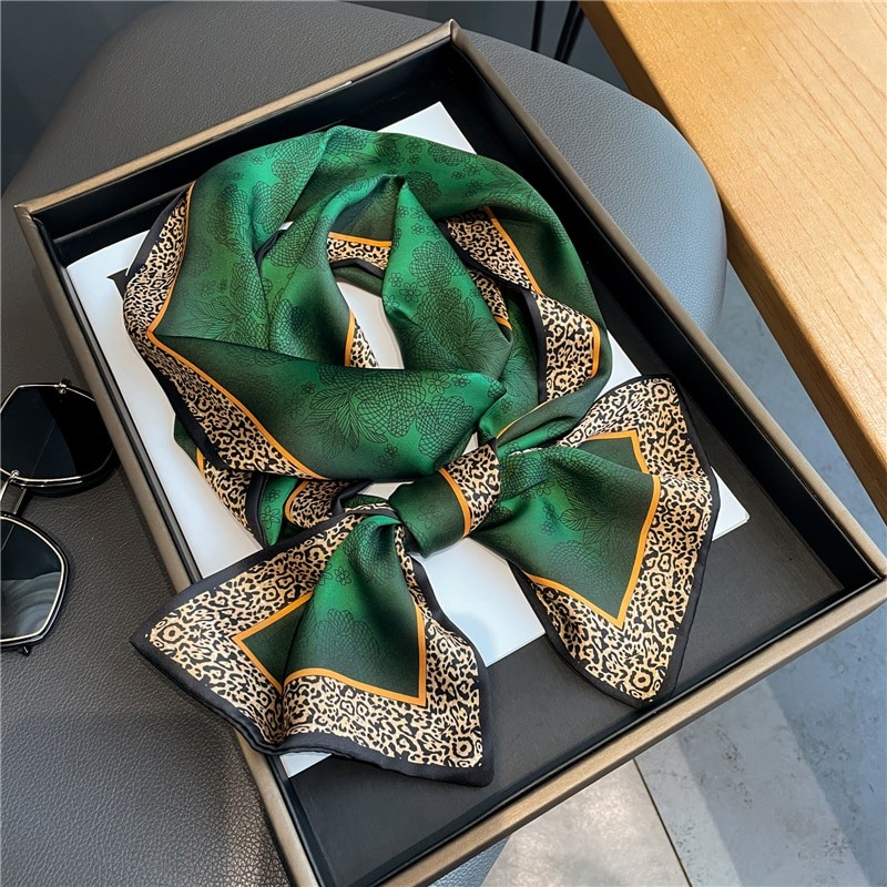 Luxury Long Skinny Satin Silk Scarf for Women Hair Bands Neck Tie Belt Headband Lady Wraps Foulard Headkerchief Bandana 2022