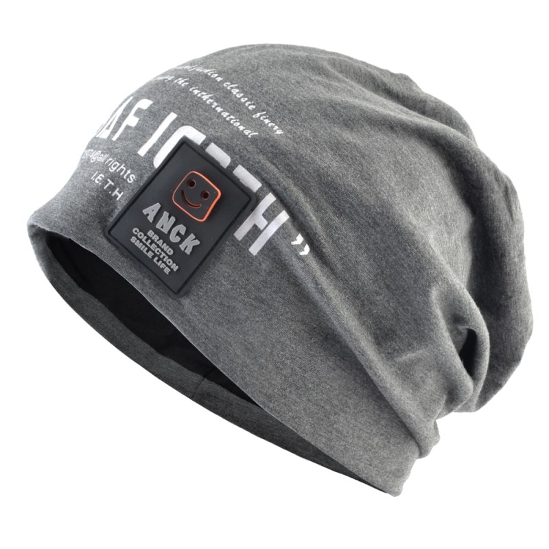 Men's Beanie Hats Autumn Outdoor Thin Casual Skullies Beanies Printing Letters Streetwear Hip Hop Bonnet Gorras Men Spring Hat