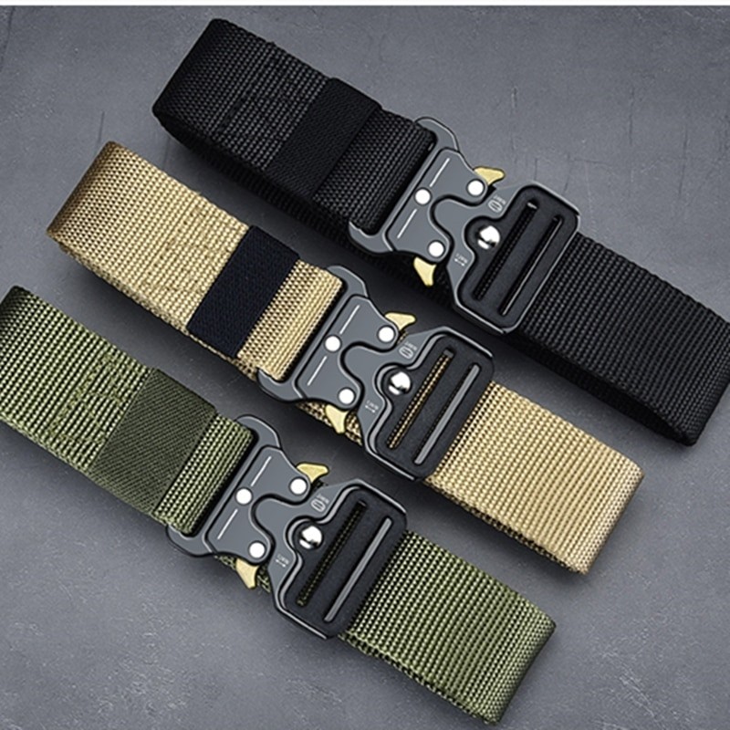 Mountaineering Outdoor Multi-functional Tactical Cobra Buckle Nylon Canvas Woven Universal Belt