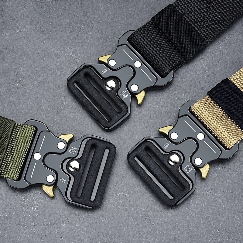 Mountaineering Outdoor Multi-functional Tactical Cobra Buckle Nylon Canvas Woven Universal Belt