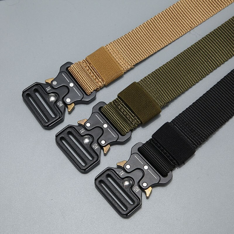 FRALU belt men outdoor hunting metal tactical belt multi-function alloy buckle high quality Marine Corps canvas belt for men