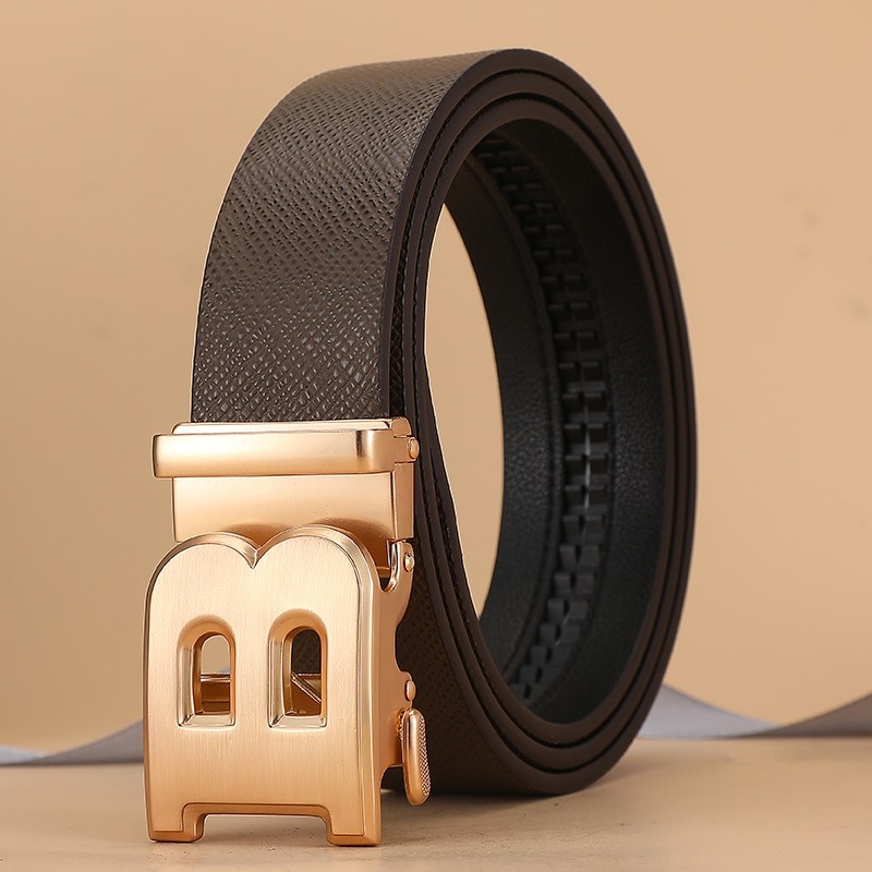 Genuine leather Belt Men Luxury Brand Designer fashion Top Quality Width 3.4cm Belts for Men Strap Male Metal Automatic Buckle