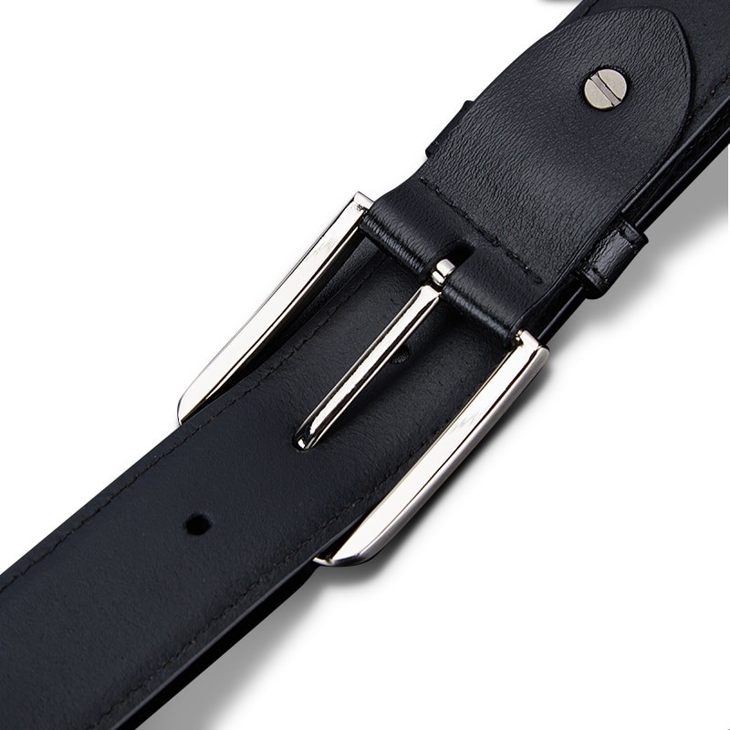 Genuine Leather For Men's High Quality Buckle Jeans Cowskin Casual Belts Business Cowboy Waistband Male Fashion Designer