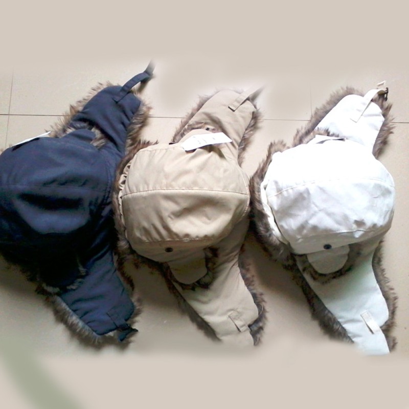 Mens Women Unisex Warm Trapper Aviator Trooper Earflap Winter Flaps Ski Hat New  Hats Russian Ski Hat Faux Fur Hats