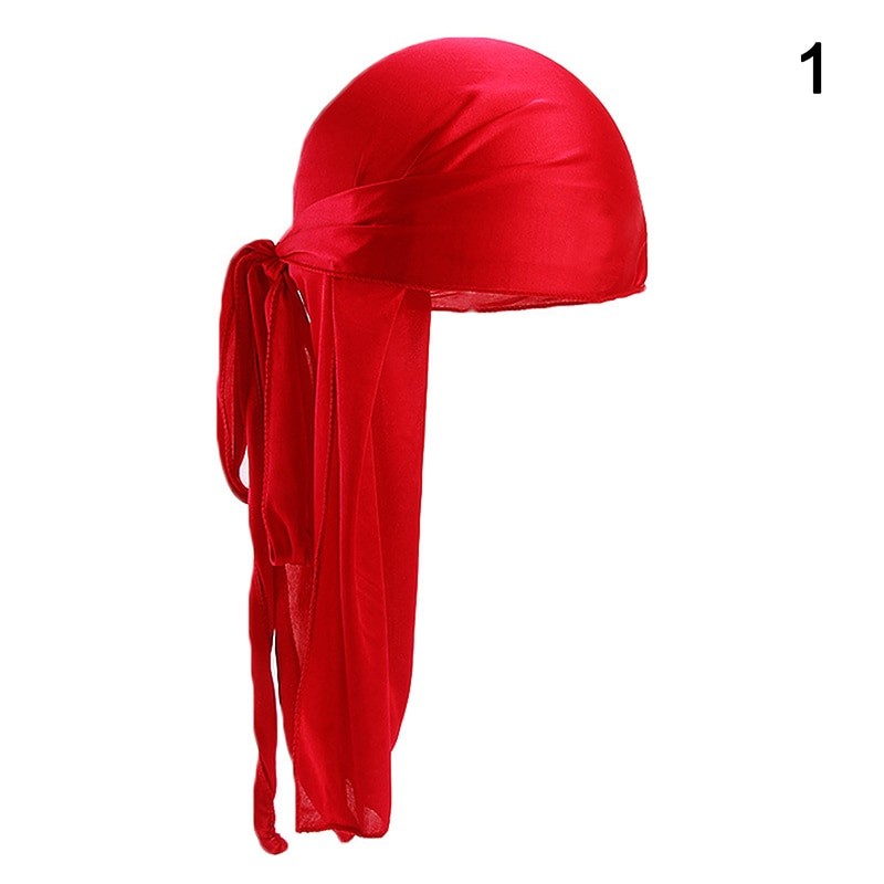 Unisex Men Women Bandana Durag Headwear Headwear Silk Pirate Cap Wrap Hats