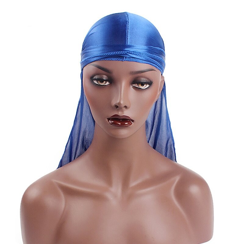 Unisex Men Women Bandana Durag Headwear Headwear Silk Pirate Cap Wrap Hats