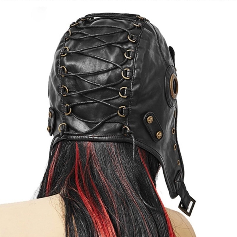 Steampunk Hat With Goggles Men Punk Earflap Hat Steampunk Earflap Hat Bomber Hat SteamPunk TrapperHat Punk Hat