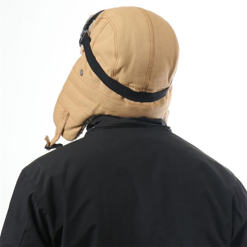 CAMOLAND Winter Thermal Bomber Hats For Men Faux Fur Chapka Hat Russia Outdoor Windproof Goggles Earflap Cap Chapka Fur Hat