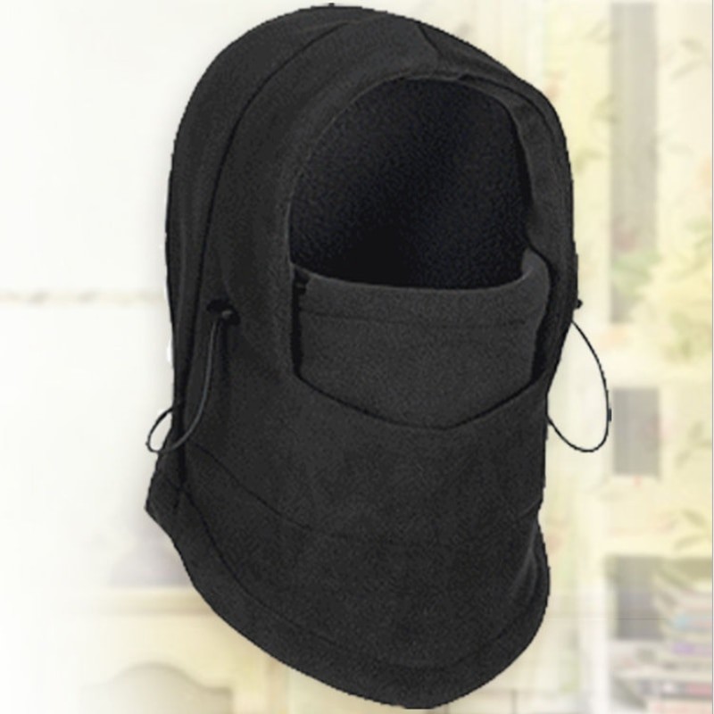 WZCX Masked Hood Siamese Beanie Outdoor Keep Warm Solid Color Fashion New Windproof Thicken Ski Cap Winter Hat