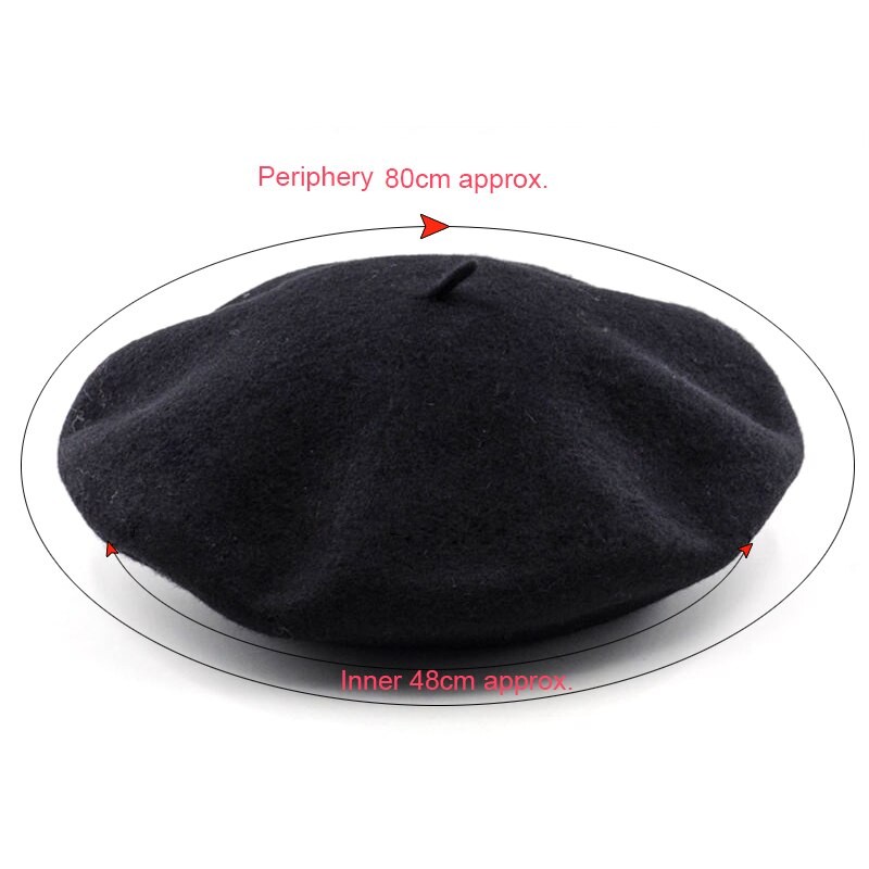 Women Wool Berets French Artist Style Warm Winter Beanie Hat Retro Plain Beret Solid Color Elegant Lady All Matched Autumn Caps
