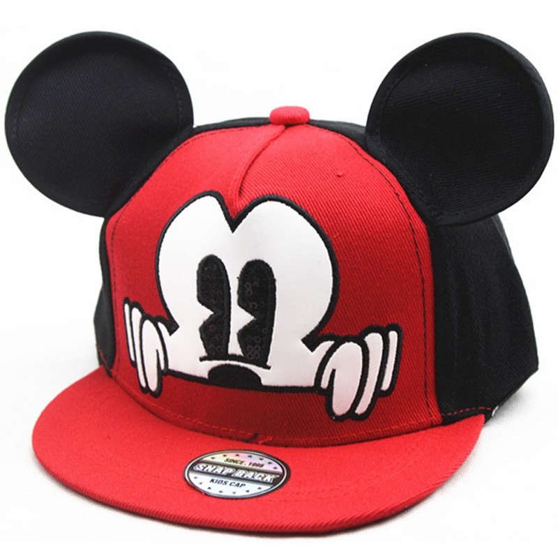 Cartoon Mickey Mouse Baby Kids Hat Boy Girl Travel Caps Mickey Minnie Spiderman Frozen Baby Caps Gift Adjustable 2-8Y