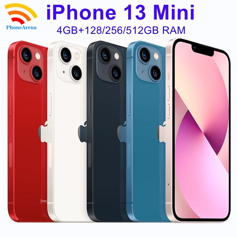 95% New Original iPhone 13 Mini 128GB 256GB ROM 5G Mobile Phone iPhone13 Super Retina OLED Dual 12MP A15 IOS Face ID