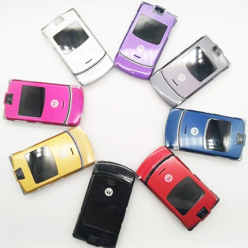 Original V3 Refurbished-Original Motorola Razr V3 GSM Quad Band Flip Unlocked Old Fashion Cheap Cell Phone With Free Shipping
