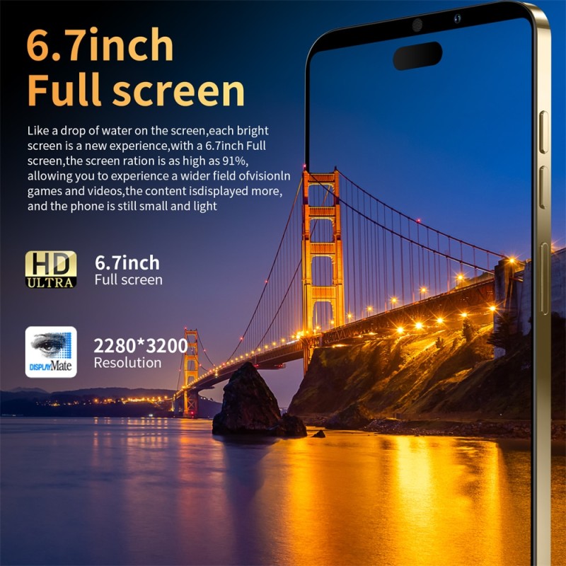 2022 Global Version i14 Pro Max 5G Smartphone 12G+512GB 6.7 inch Cellular 6800mAh Phone 5G Network 50MP Unlocked Dual SIM Ph