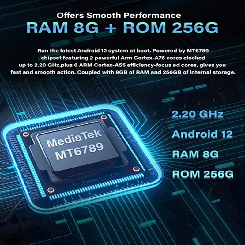 Unihertz TANK Larger Battery Rugged Smartphone Android 12 22000mAh Cellphone Night Vision 108MP G99 8GB 256GB Mobile Phone