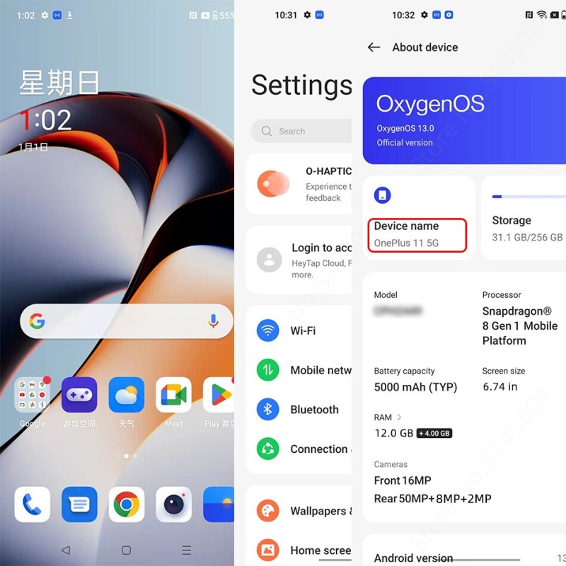 Global ROM Oneplus ACE 2 5G Smartphone 12GB 256GB Snapdragon 8 Gen 1 Mobile Phone 6.74'' 120Hz AMOLED Screen 50MP Triple Camera 