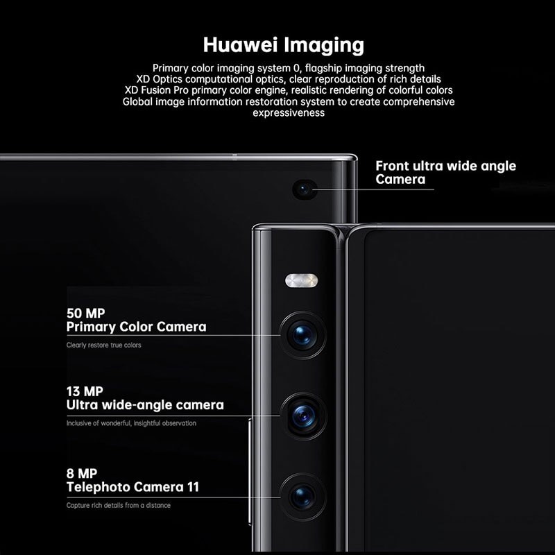 Original Huawei Mate XS 2 Folded Screen 4G Mobile Phone 7.8 Inches Snapdragon 888 HarmonyOS 2.0 Camera 50.0MP NFC Smartphone