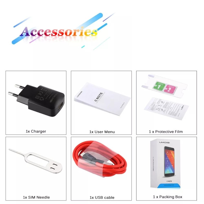 Umidigi C NOTE SmartPhone 3GB RAM 32GB ROM 5.5" Android 7.0 MTK6737T Quad Core 13.0MP 3800mah WIFI GPS Metal Mobile Phone