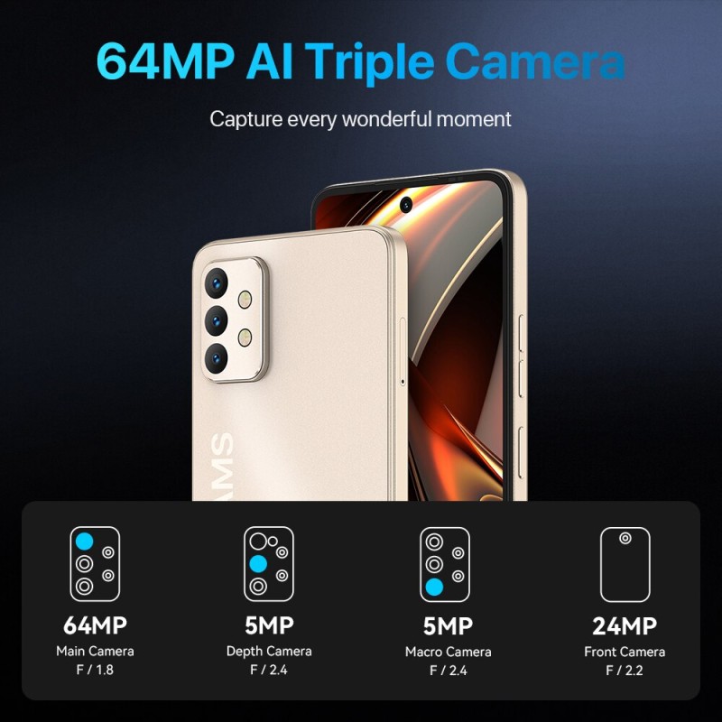 UMIDIGI A13 Pro Max 5G Smartphone Dimensity 900 12GB+256GB 64MP Triple Camera 6.8'' FHD+ Display 5150mAh 90Hz Portable CellPhone