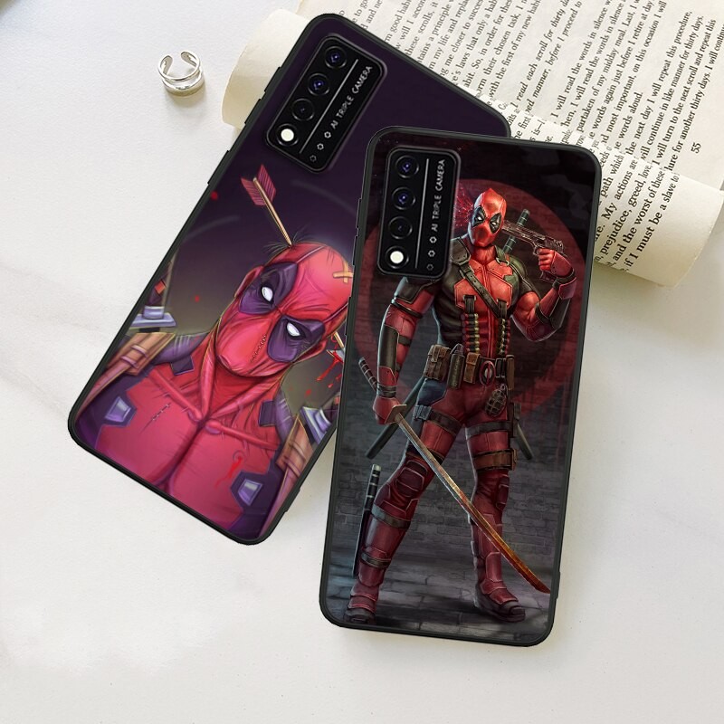 Cool Marvel Deadpool For T-Mobile REVVL V+ 5G 4 REVVL V Plus 5G 4+ Black Phone Case Shockproof Soft TPU Silicone Cover