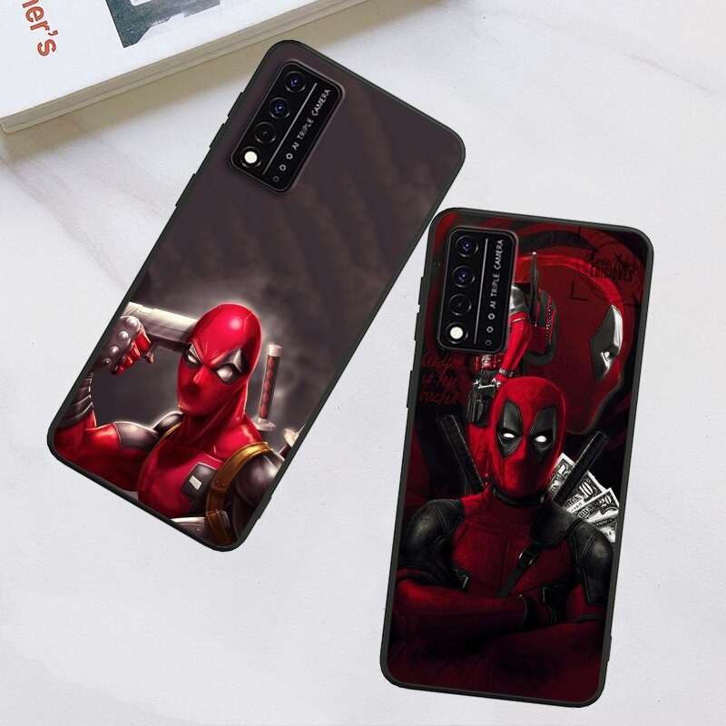 Cool Marvel Deadpool For T-Mobile REVVL V+ 5G 4 REVVL V Plus 5G 4+ Black Phone Case Shockproof Soft TPU Silicone Cover