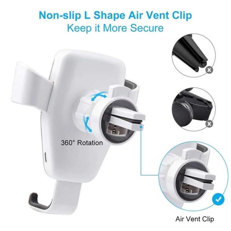 15W Qi Wireless Fast Charger Car Mount Air Vent Mobile Phone Holder Charging Stand For IPhone 14 13 12 11 Pro Max Xiaomi Samsung